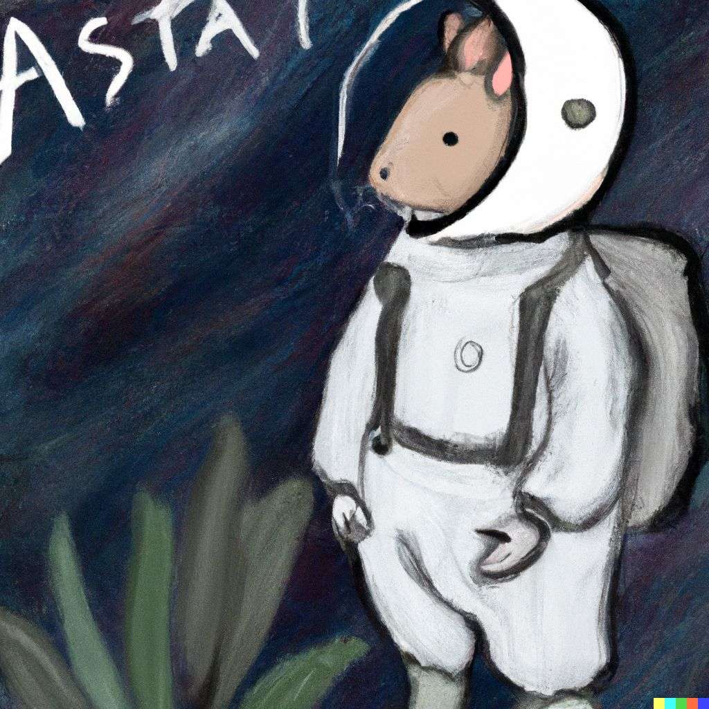 an astronaut, by Beatrix Potter